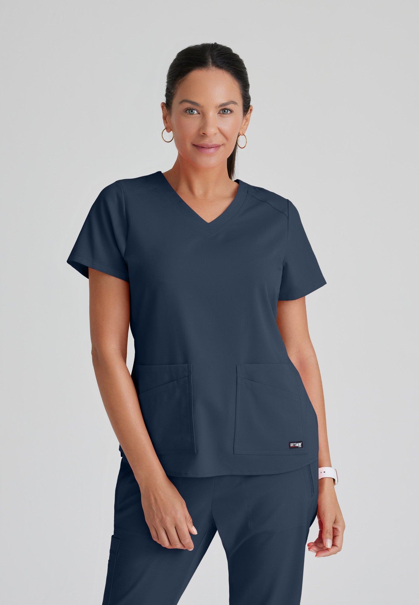 Emma Top - Steel - Jen's Scrubs